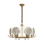 Modern Copper Shell Glass Chandelier for Dining Room and Living Room
