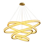 Aurelia Circular LED Chandelier in Copper, Chrome, or Black