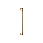 Linear Outdoor Wall Sconce with Dimmable LED Lighting in Black or Gold