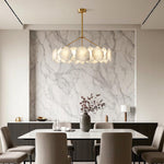 Aurelia Cloud Stone LED Chandelier in Copper | Modern Luxury Ceiling Light