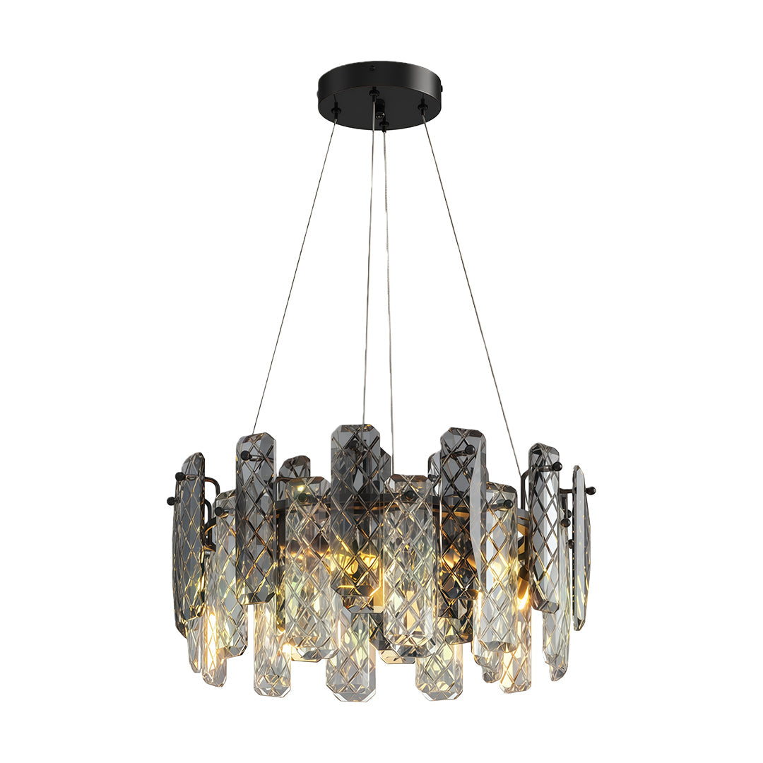 Lumière de Cristal Contemporary Crystal Chandelier with Adjustable Chain