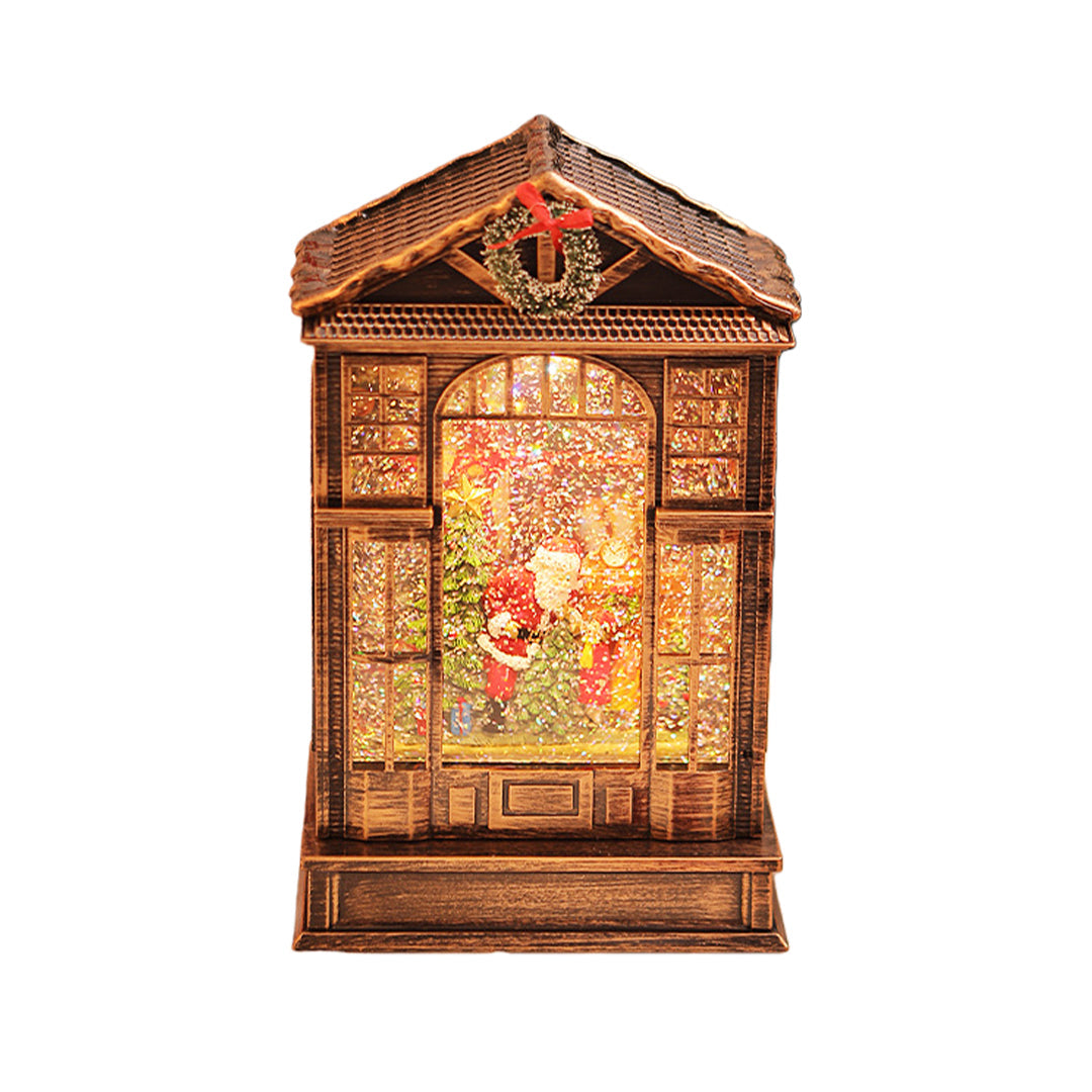 Nordic LED Christmas Table Lamp with Resin Ornament