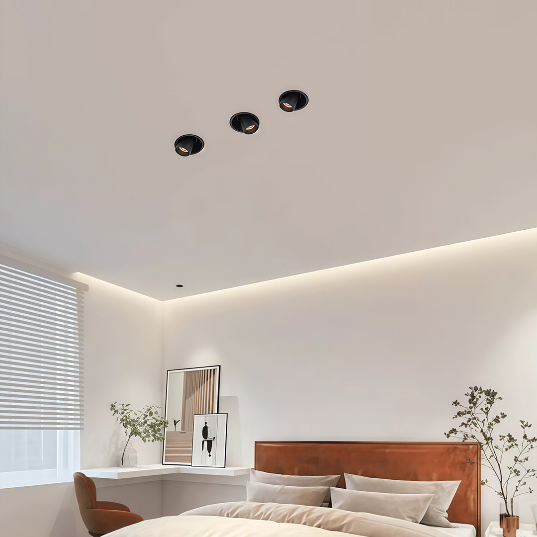 Modern Recessed LED Spotlights with Adjustable Anti-Glare Design