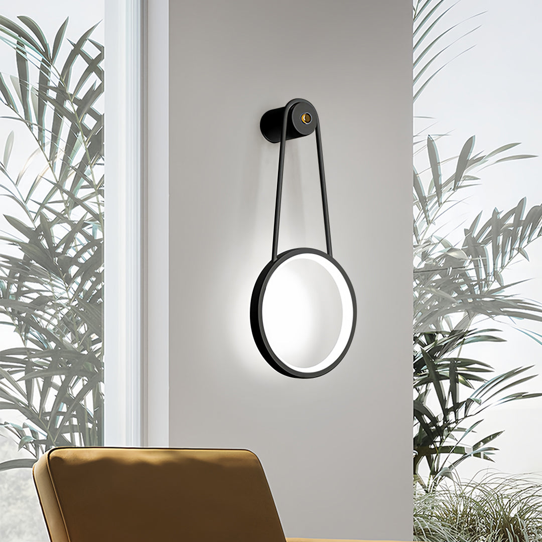 Modern Minimalist LED Wall Art Sconce in Black or Gold