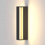 Modern Outdoor Wall Sconce in Matte Black Stainless Steel with Warm LED Light