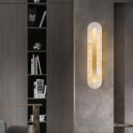 Luxury Brass Cloud Stone Wall Sconce with Warm LED Light for Modern Interiors