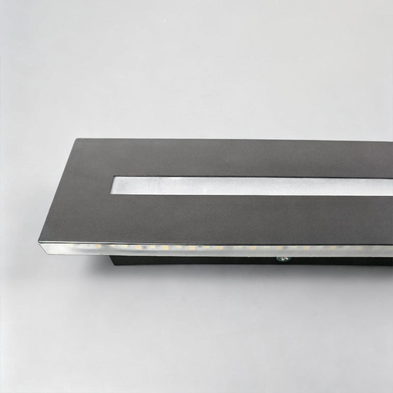 Linear LED Wall Sconce in Black Iron with Acrylic Diffuser