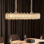 Lumina Crystal Chandelier in Champagne Gold with Adjustable LED Lighting