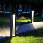 Square LED Bollard Light for Pathways & Gardens – Modern Aluminum Outdoor Lighting