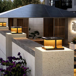 Modern Stainless Steel Square Post Lights for Courtyard and Garden