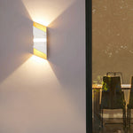 Modern LED Outdoor Wall Sconce with Up and Down Lighting in Aluminum