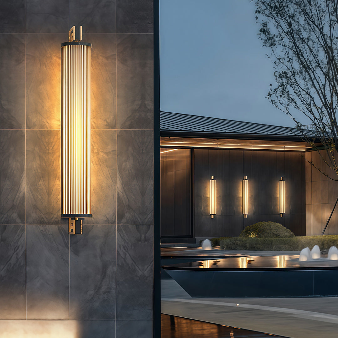 Outdoor Linear LED Wall Light in Stainless Steel, Modern Waterproof Sconce