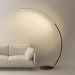 Arc Floor Lamp with Remote Control, Modern LED Aluminum Design