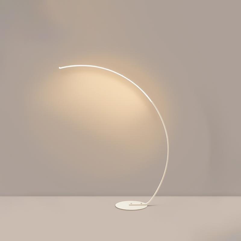 Arc Floor Lamp with Remote Control, Modern LED Aluminum Design