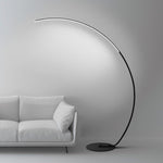 Arc Floor Lamp with Remote Control, Modern LED Aluminum Design