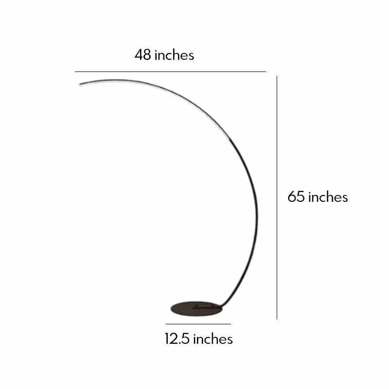 Arc Floor Lamp with Remote Control, Modern LED Aluminum Design
