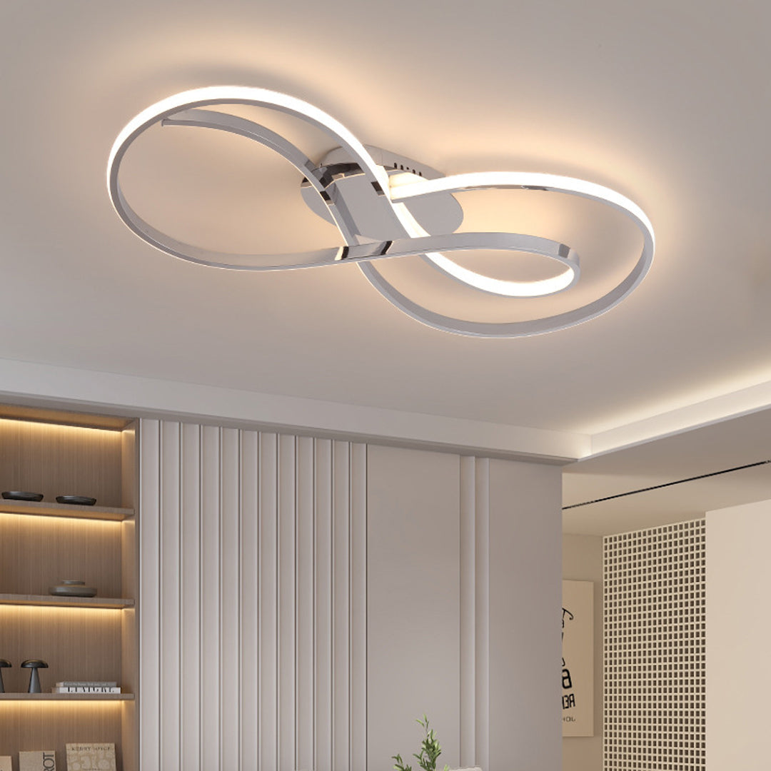 Art Deco Flush Mount Ceiling Light with Dimmable LED, Nordic Minimalist Design