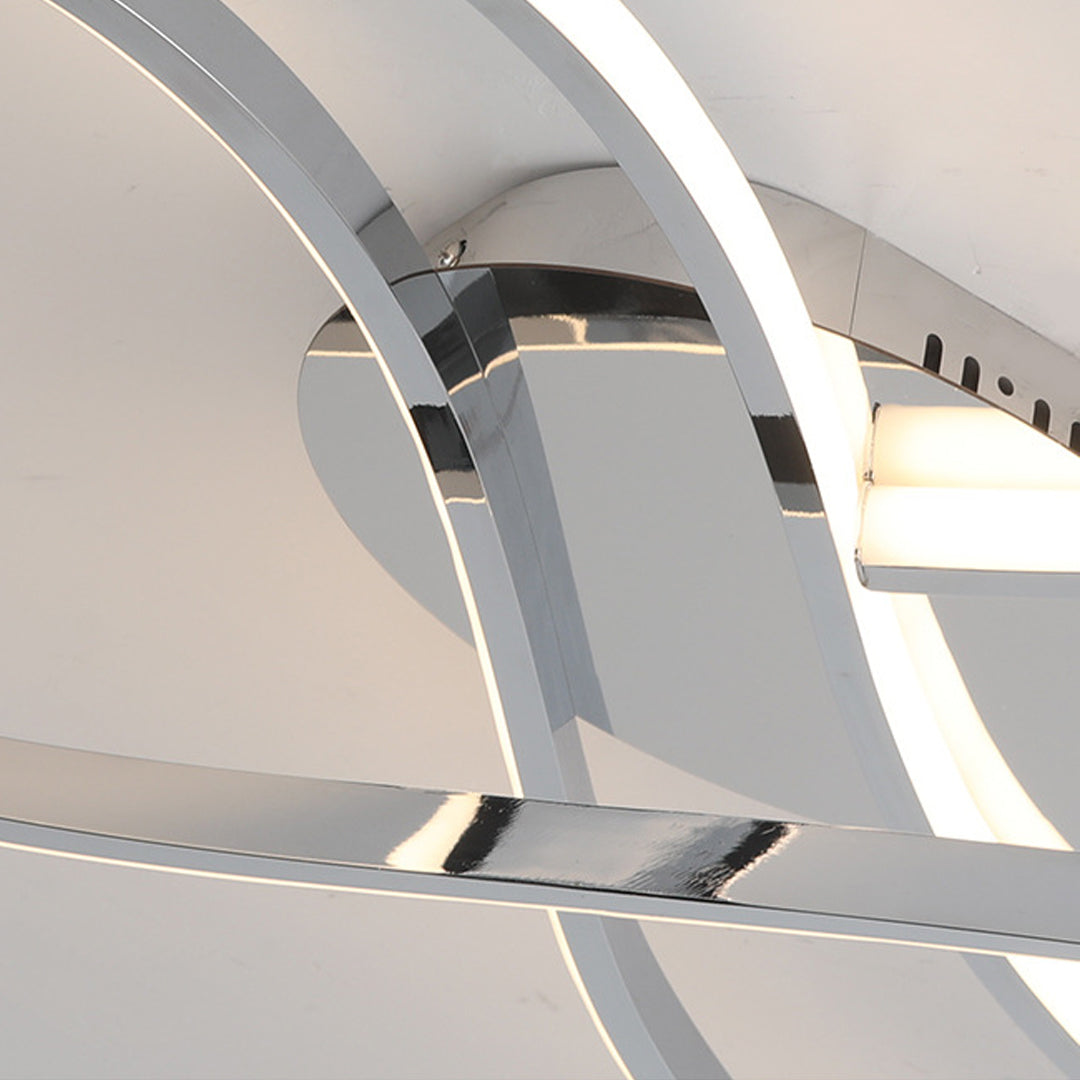 Art Deco Flush Mount Ceiling Light with Dimmable LED, Nordic Minimalist Design