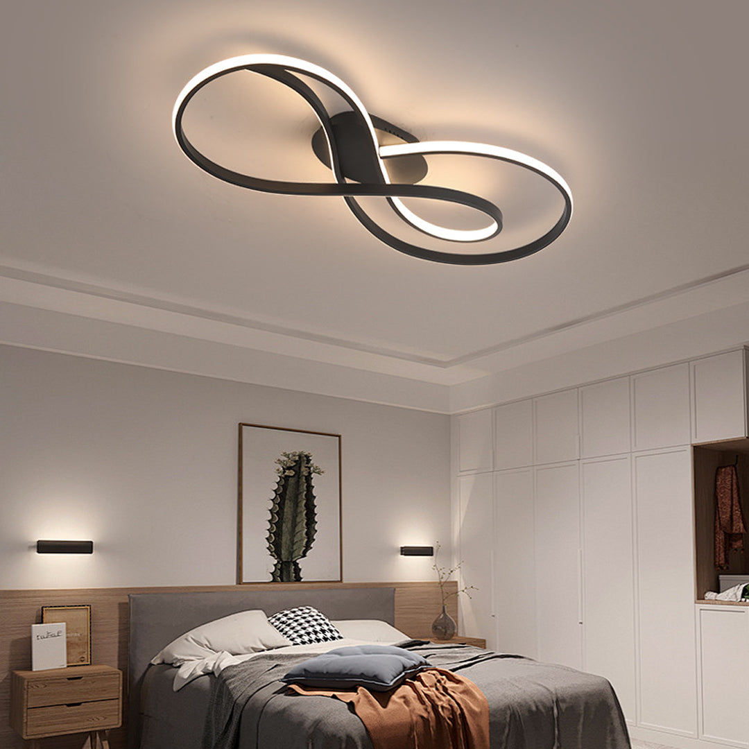 Art Deco Flush Mount Ceiling Light with Dimmable LED, Nordic Minimalist Design