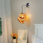 Art Deco Wall Sconce with Nordic Iron Frame and Rotational Molded Shade
