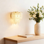 French Art Deco Copper Wall Sconce with Clear Glass Shades