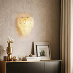 French Art Deco Copper Wall Sconce with Clear Glass Shades