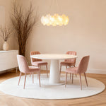 French Art Glass Chandelier with Brass Iron Frame, Modern Luxury Ceiling Light