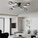 Aurelia Multi-Head Matte Black Copper Semi-Flush Ceiling Light
