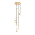 Artisan Ceramic Flower Chandelier for Staircases and Grand Interiors