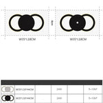 Modern Geometric Ring 2 Light Led Flush Mount Ceiling Light