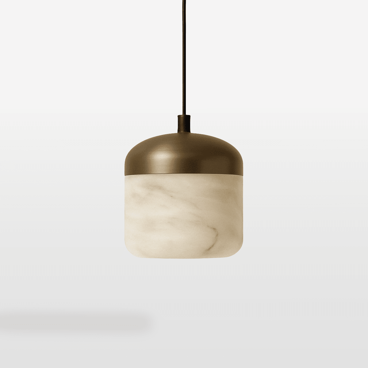 Asta Alabaster Pendant Light – Sculptural Gold Metal & Natural Stone Chandelier