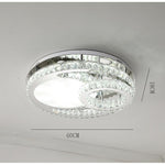 Lumina Crystal Flush Mount Ceiling Light in Stainless Steel