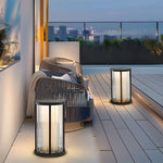 Cylinder Lantern Outdoor Pendant & Lawn Light with Solar or Hardwired Power