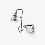 Otto Swing Arm Wall Sconce with Adjustable Metal Arm and Glass Shade
