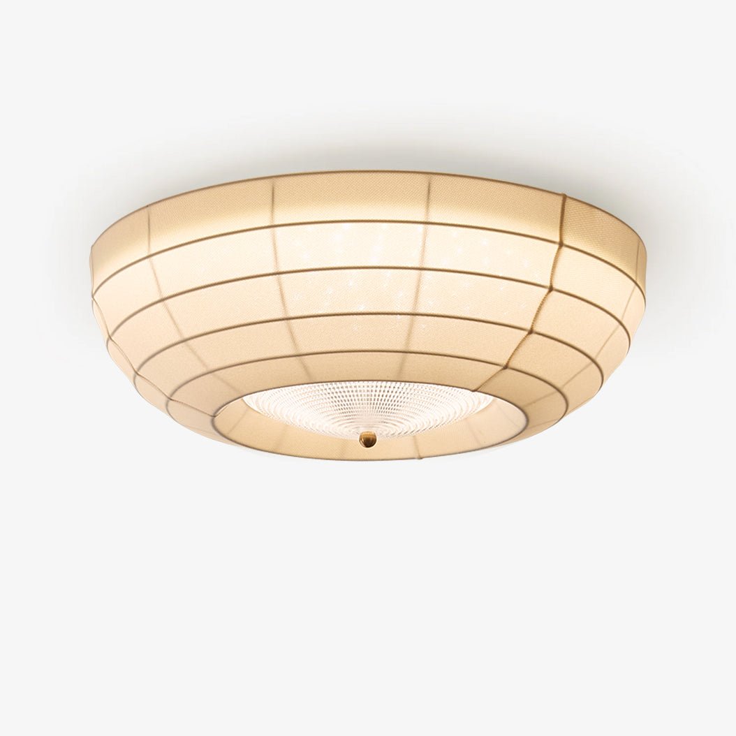 Hana Flush Mount Ceiling Light in Fabric and Crystal