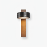 Vera Wall Sconce in Black Travertine and Walnut