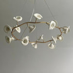 Cerisium Blossom Chandelier – Sculptural Ceramic & Iron Pendant Light