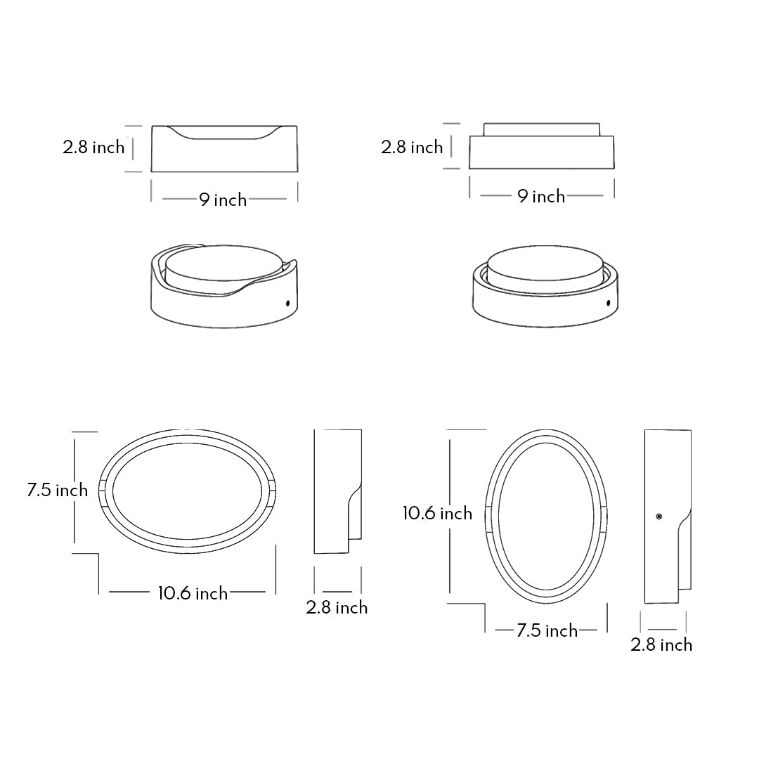 Minimalist Outdoor Wall Sconce in Black – Waterproof LED for Modern Facades
