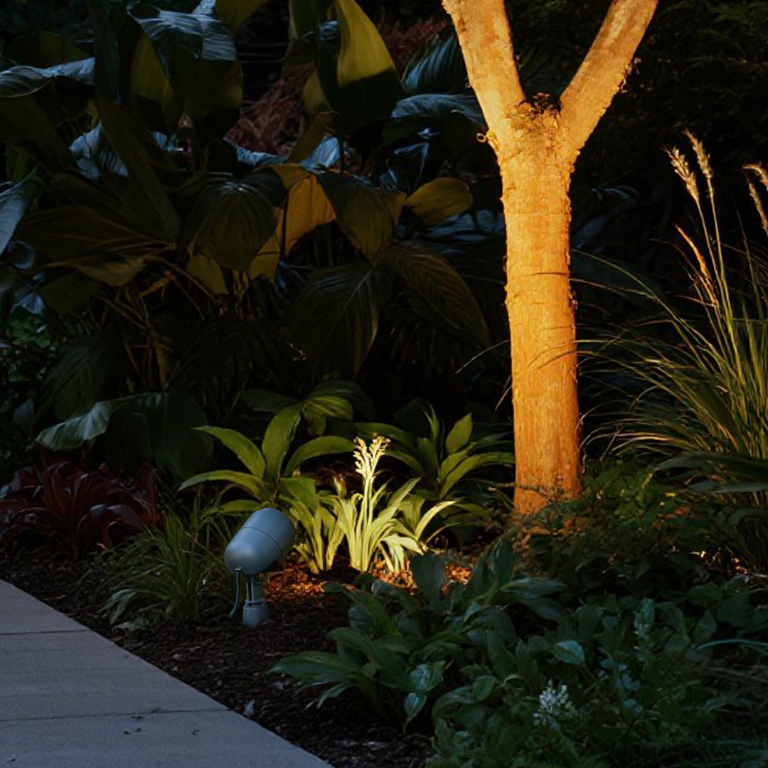 Minimalist Outdoor Spotlights with Warm LED Glow