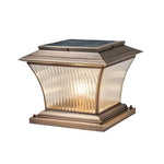 European Copper Outdoor Pillar Light with Brass Finish, IP65 Waterproof for Garden and Villa