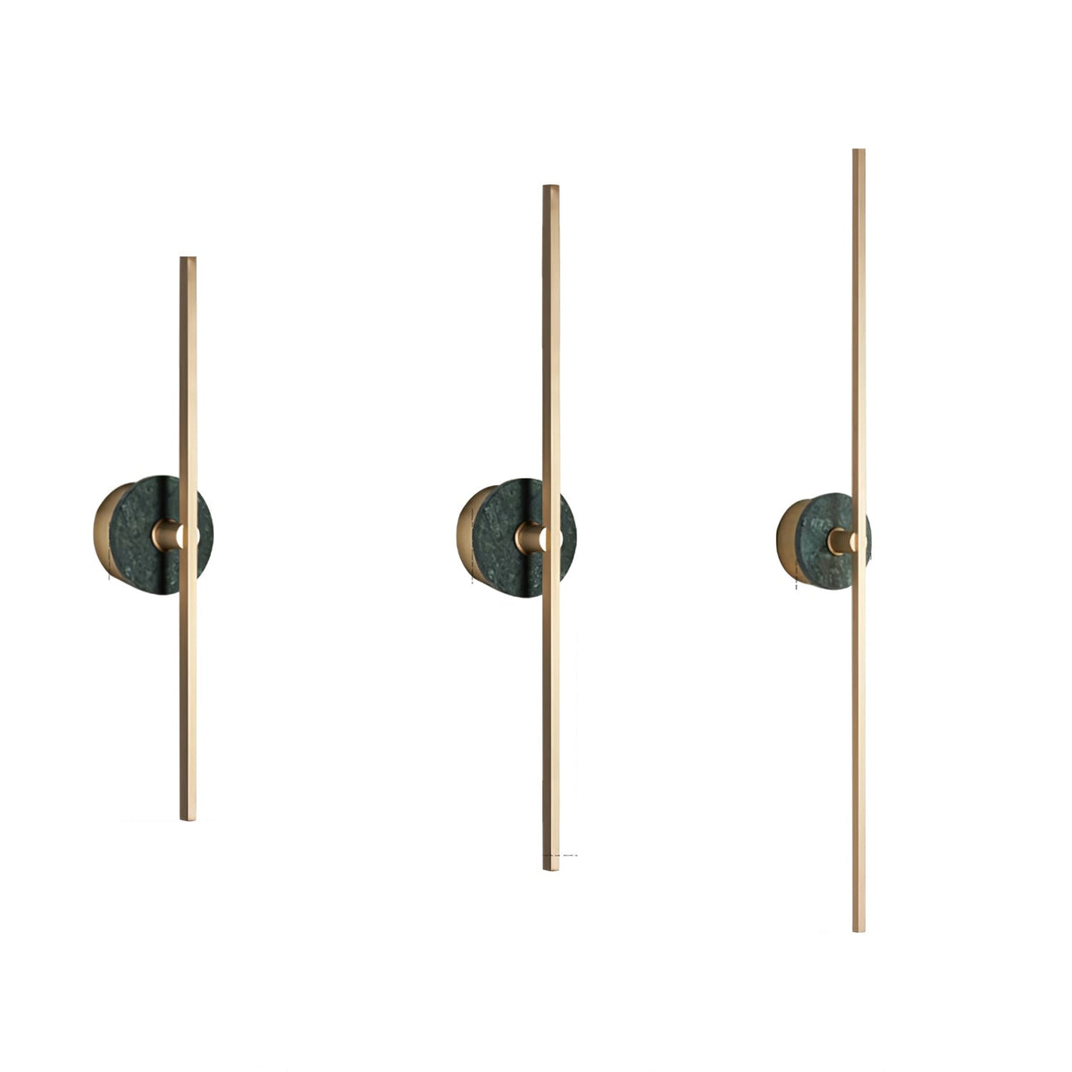 Zylaro Stone Wall Light – Brushed Brass & Marble LED Sconce
