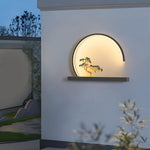 Greeting Pine Outdoor Wall Sconce in Black Stainless Steel