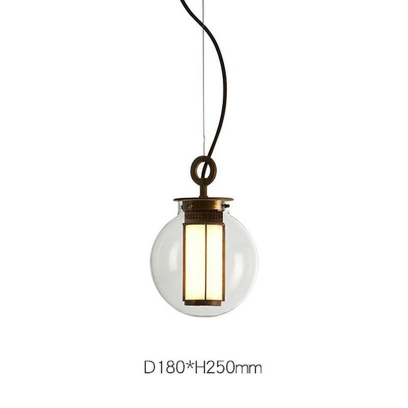 Bai Family Blown Glass Pendant Light in Bronze for Dining and Entry