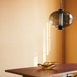 Bai Family Blown Glass Pendant Light in Bronze for Dining and Entry