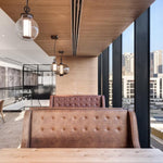 Bai Family Blown Glass Pendant Light in Bronze for Dining and Entry