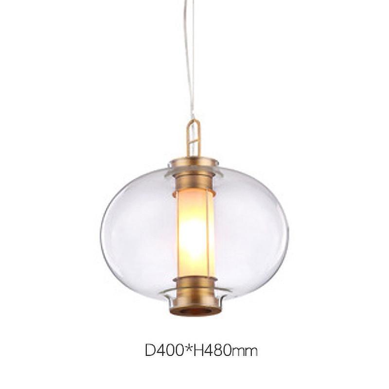 Bai Family Blown Glass Pendant Light in Bronze for Dining and Entry