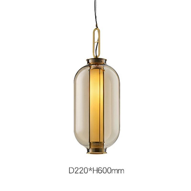Bai Family Blown Glass Pendant Light in Bronze for Dining and Entry