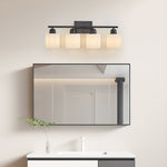 Modern Minimalist Vanity Light for Bathroom Mirror with Glass Shades