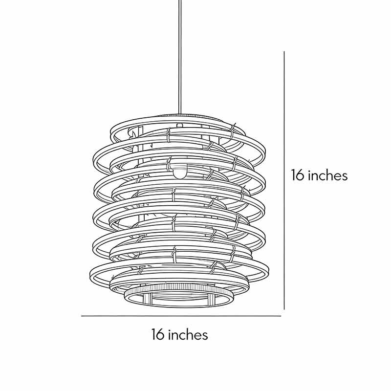Artisan Bamboo Cylinder Pendant Light with Warm LED Glow