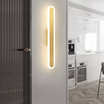 Modern Oval Bar Wall Light with Dimmable LED, Gold or Black Finish